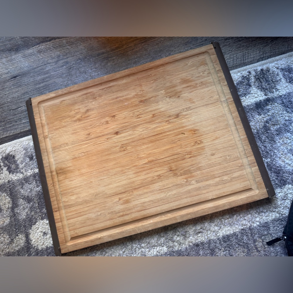 Oxo Bamboo Cutting Board with Black Edges
